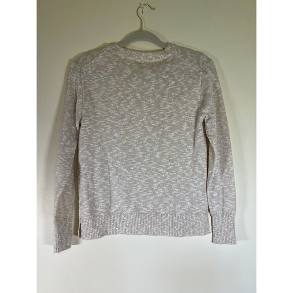 Women's J. Crew‎ Lightweight Tan & White Sweater #BQ689 - Size XXS - Picture 3 of 6
